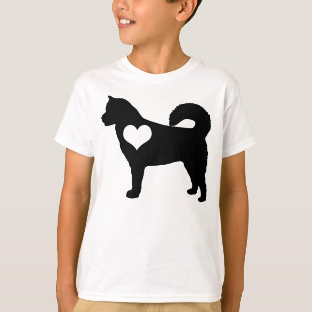 Le coeur de Malamute d'Alaska badine le T-shirt (Devant)