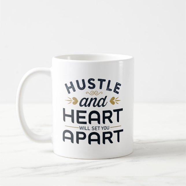 Le coeur et l'agitation vous séparent café Mug (Gauche)