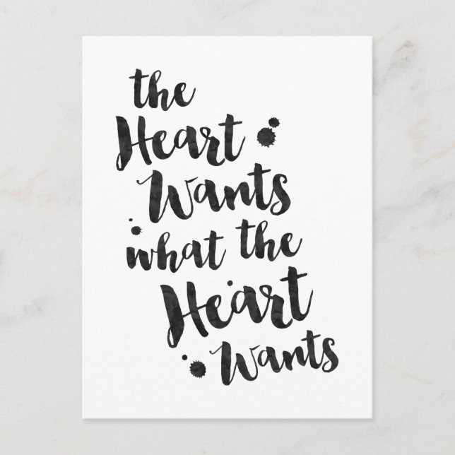 Le coeur veut - la carte inspirée (Devant)