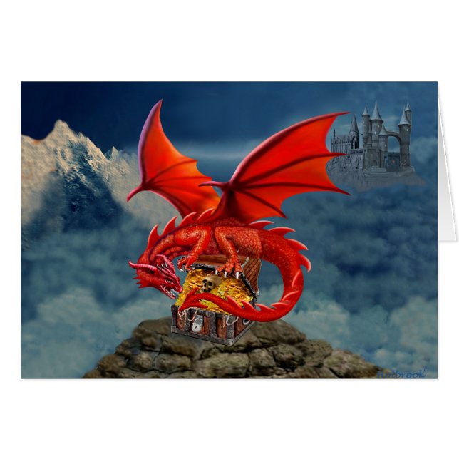Le coffre au trésor du dragon rouge volant (Devant horizontal)