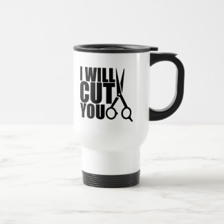 Le coiffeur attaque la tasse de l'esthéticien | du