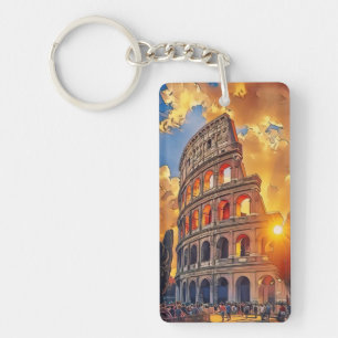 Le Colisée Peinture au coucher du soleil Rome, Ita
