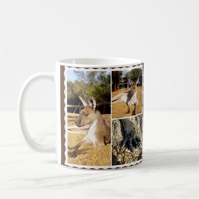 Le Collage De Photos Kangourou, Café Mug (Gauche)