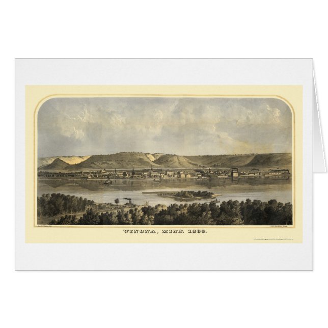 Le comté de Winona, carte panoramique de manganèse (Devant horizontal)