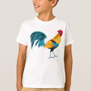 Le coq coloré badine le T-shirt