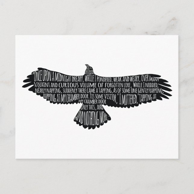 Le Corbeau par Edgar Allan Poe Carte postale (Devant)