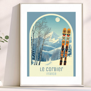 Le Corbier France ski resort  Poster