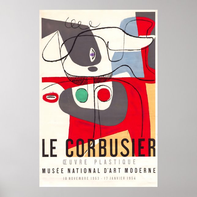 Le Corbusier 1954 Exhibition POSTER PRINT A5-A1 (Front)