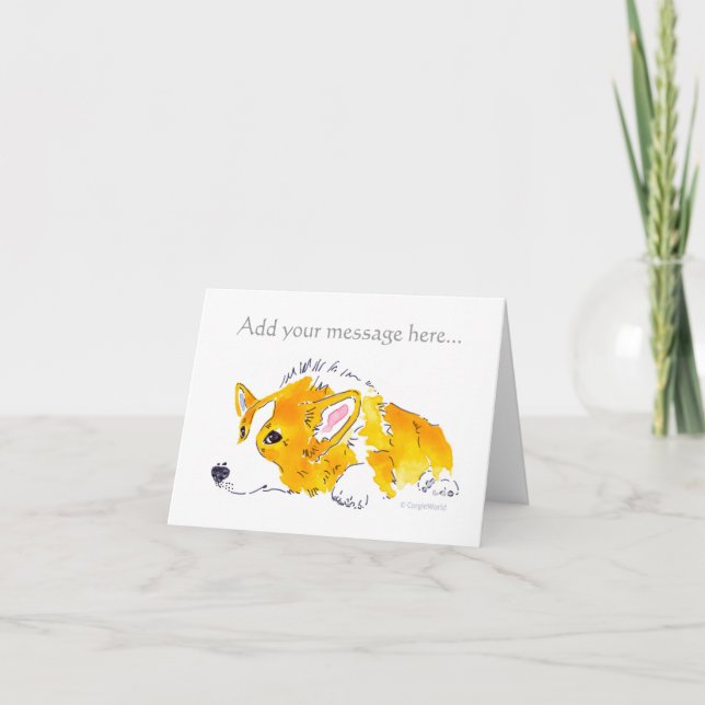 Le corgi de souhait carte (Devant)