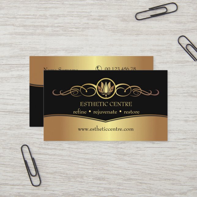 Le cosmétique composent le carte de visite de (Devant/Arrière en situation)