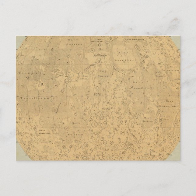 Le côté visible de la carte de surface de la lune (Devant)