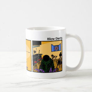 Le coup drôle de Stickman darde la tasse