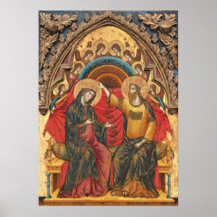 Le Couronnement de la Vierge Affiche d'art Fin
