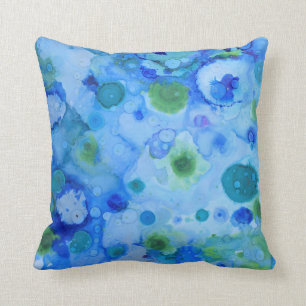Le coussin bleu et vert "Under Water"