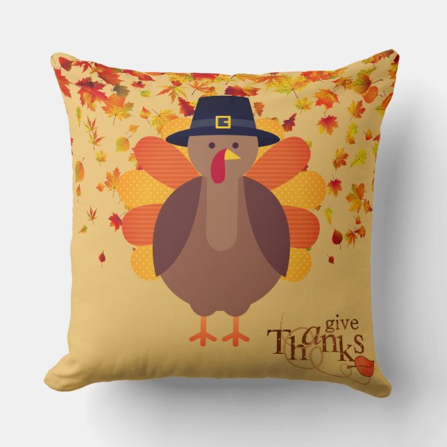 Le Coussin de Thanksgiving Turquie (Recto)
