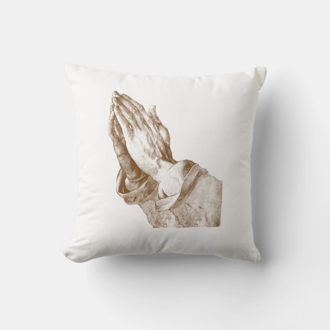 Le coussin fait sur commande de prière de mains (Recto)