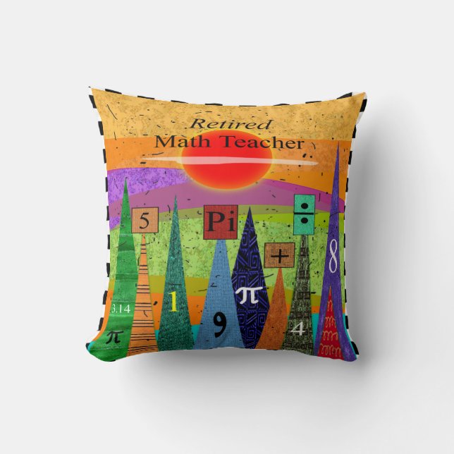 Le coussin retiré Artsy de professeur de maths (Recto)