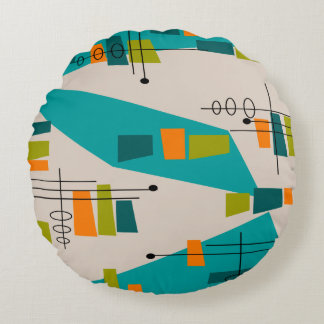 Le coussin rond moderne de la moitié du siècle a