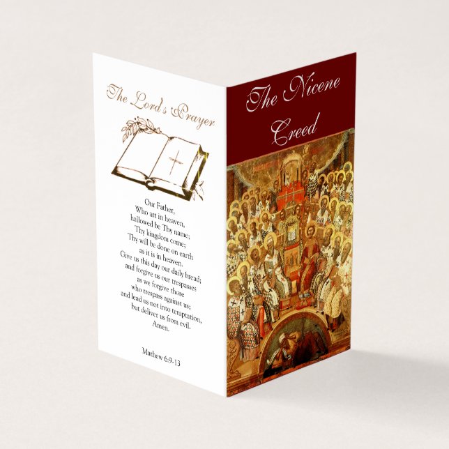 Le Credo Nicene - Carte de prière (Extérieur)