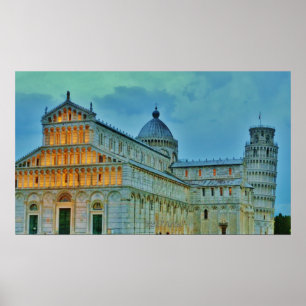 Le crépuscule arrange sur le dei Miracoli, affiche