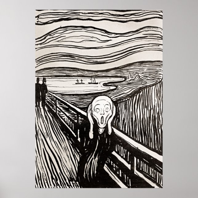 Le cri par Edward Munch Poster (Devant)