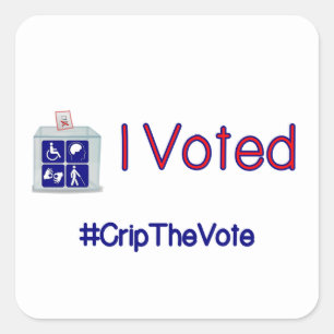 Le #CripTheVote I A VOTÉ des autocollants (carré