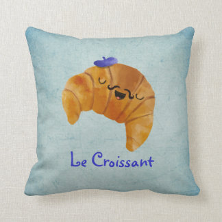 Le Croissant Throw Pillow