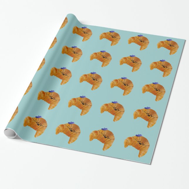 Le Croissant Wrapping Paper (Unrolled)