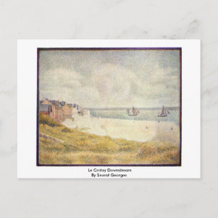 Le Crotoy Downstream By Seurat Georges Postcard