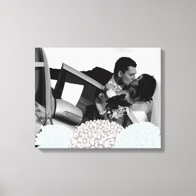 Le cru fleurit la toile de modèle photo de mariage (Recto)