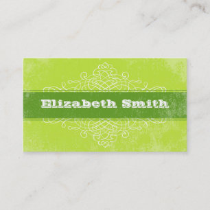 Le cru raye le vert de carte de visite