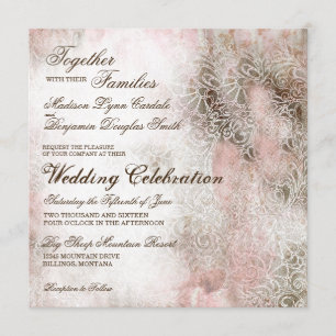 Le cru rougissent les invitations rustiques