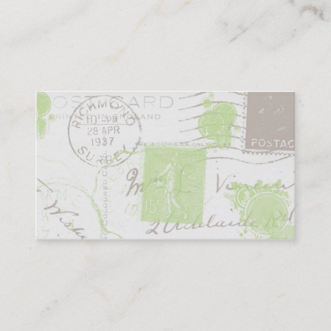 Le cru timbre des cartes de profil des affaires II (Devant)