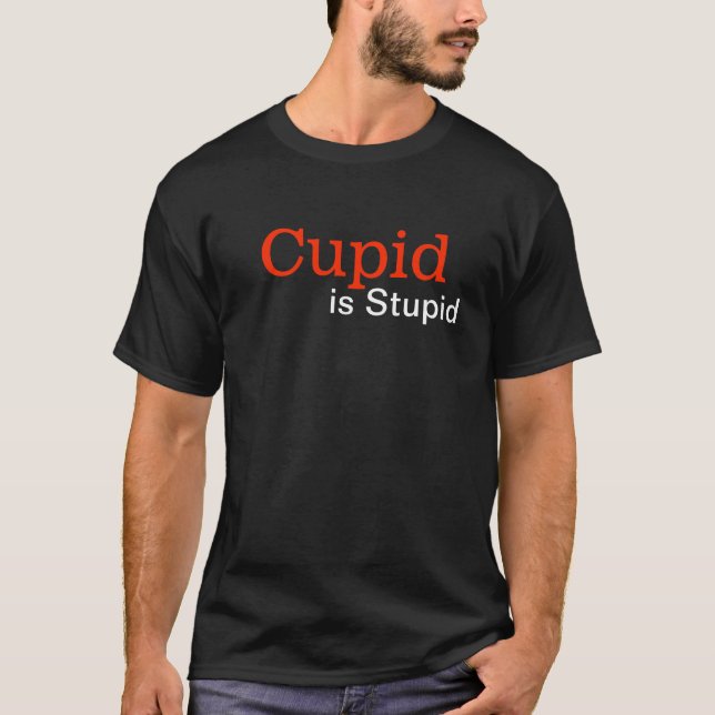 Le cupidon de Goth est anti T-shirt stupide de (Devant)