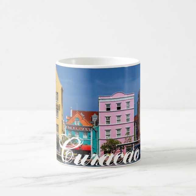 Le Curaçao sur le blanc tasse blanche classique de (Centre)