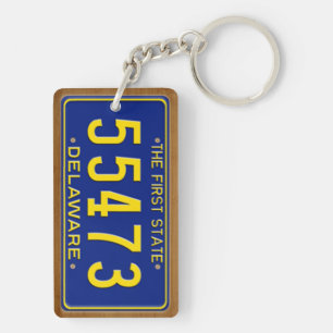 Le Delaware 1969 porte - clés vintages de plaque