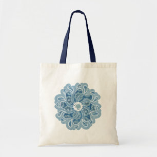 Le denim modelé par fleur s'est fané sac d'aqua