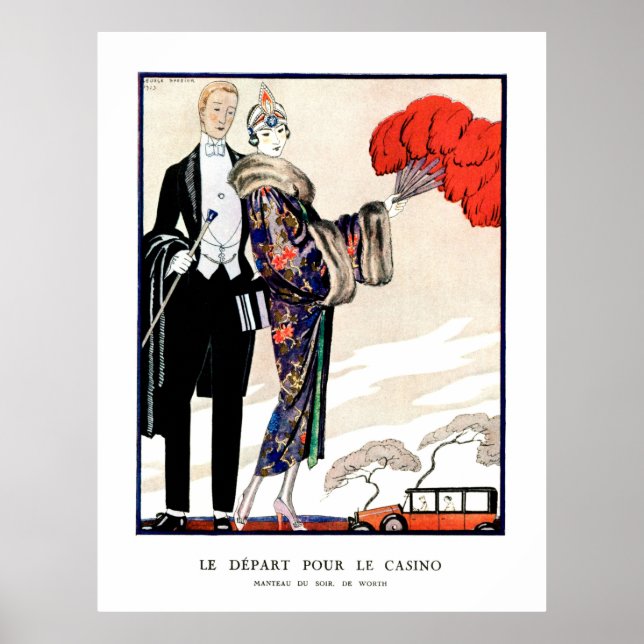 Le départ pour le casino by George Barbier Poster (Front)