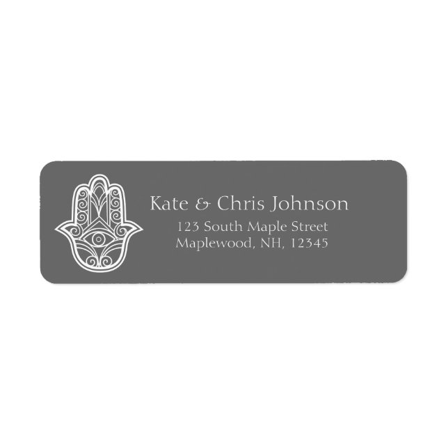 Le design de Hamsa réexécute le étiquette de adres (Devant)