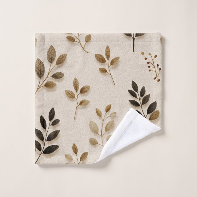 Le design Feuille (Gant de toilette)