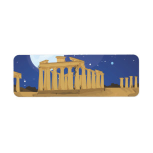 Le dessin animé de l'Acropole d'Athènes