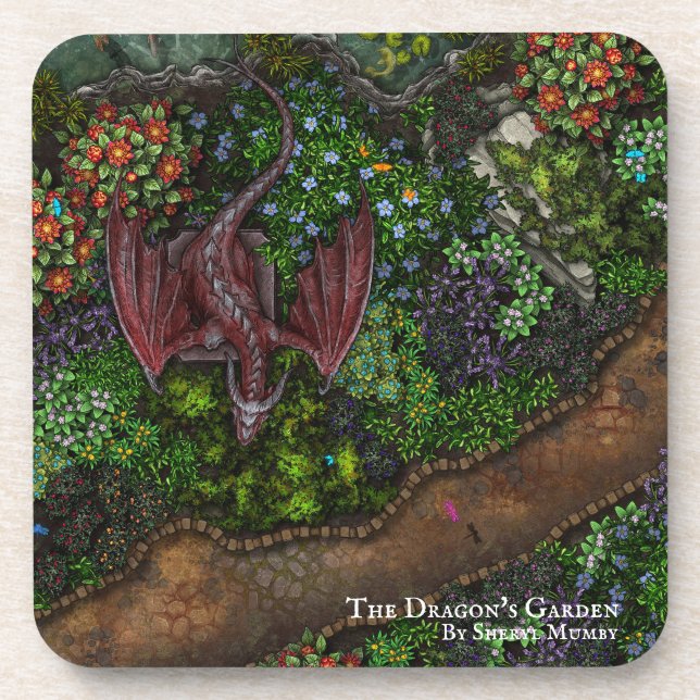 Le Dessous de verre de jardin du Dragon (Devant)