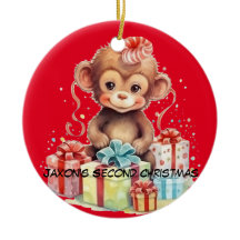 Le deuxième ornement de Noël de l'enfant personnal