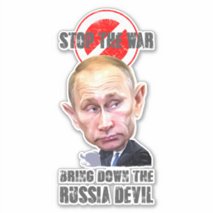 Le diable russe Autocollant 8 po x 8 po