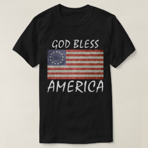 Le dieu du drapeau Betsy Ross bénisse le t-shirt 
