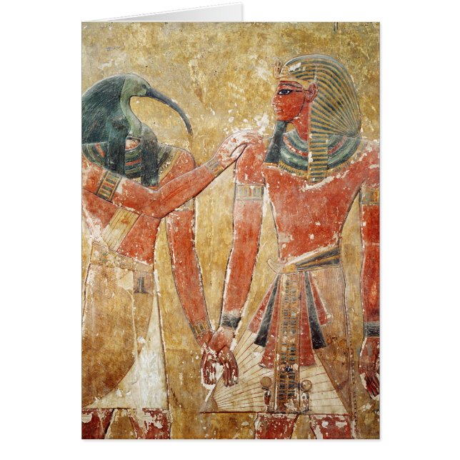 Le dieu Thoth avec Seti I dans la tombe de Seti (Devant)
