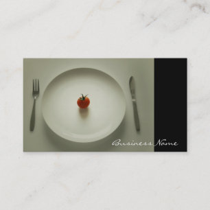 Le dîner est servi des cartes de visite