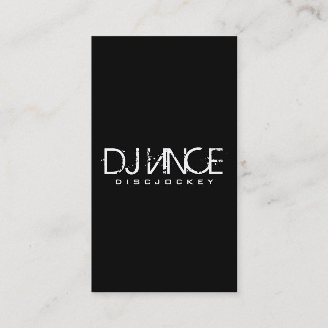 Le DJ - Cartes de visite (Devant)