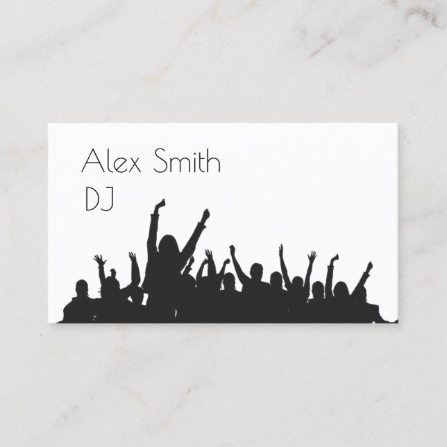 le DJ dansent le carte de visite (Devant)