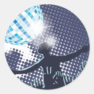 Le DJ exécutant des autocollants